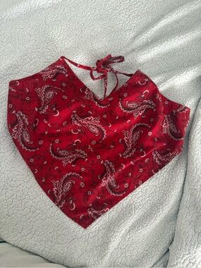 ralph lauren y2k paisley bandana top